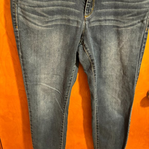 LC Lauren Conrad Womens‎ Dark Wash Mid Rise Super Skinny Jeans Sz 10 - Picture 7 of 14